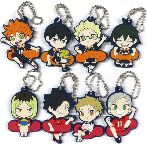ハイキュー!!キャラばんちょうこうラバーマスコット 全８種フルコンプセット ガチャ