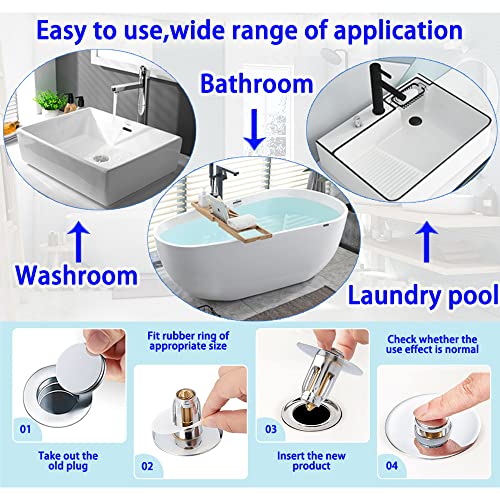 Tapón Universal para Lavabo de Baño con Filtro Antirretorno miniatura 5
