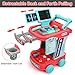 deAO Toy Doctor Kit for Kids Ages 3+, Deluxe Pretend Play Medical Station Set, Toddlers Doctor Role Play Costume Playset with Mobile Cart Lights, Stethoscope,Thermometer, Medical Kit(Pink)