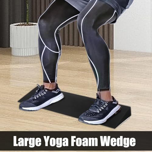 Yoga Foam Wedge Blocks, 20 Inch Incline Stretch Wedge, Slant Board, Yoga Wedge for Wrist and Lower Back Support, Balance, Squat Block, Wrist Support, Pilates - Image 4