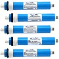 APPLIED MEMBRANES INC. 100 GPD Reverse Osmosis Membrane | RO Membrane Water Filter Replacement for Reverse Osmosis Water Filtration System | 1.8? x 12? Universal Compatibility, Pack of 5