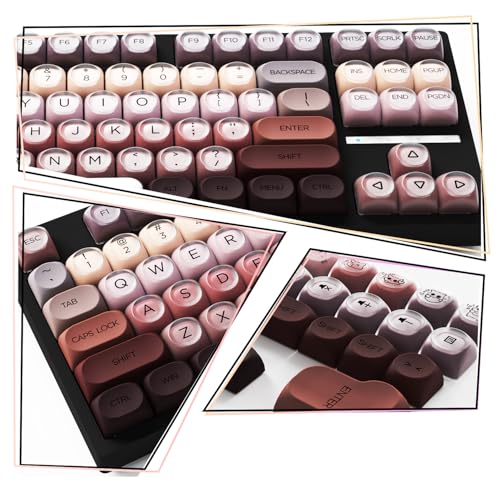Image of Fogruaden PBT Red Keycaps Set, HOA Profile Cute Custom Keycaps, Compatible with Cherry MX Switch 60% 65% 75% Mechanical Keyboards