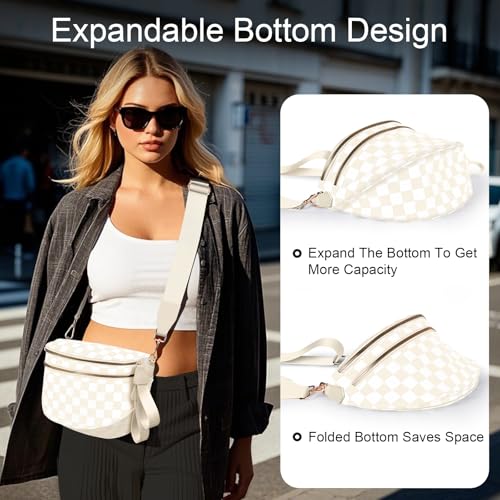 Bum Bags for Women Checkered