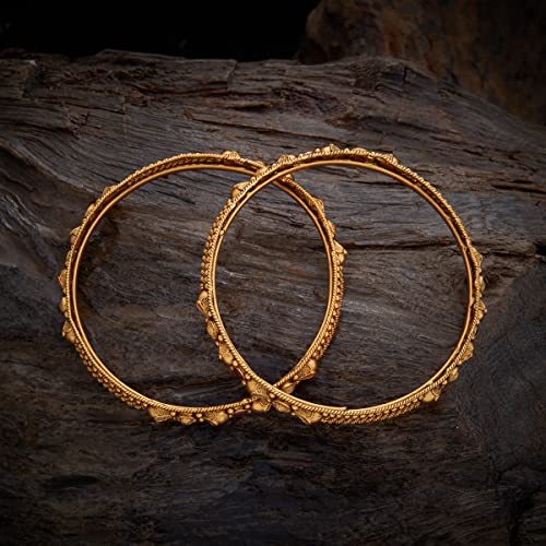 Buy Kushal's Fashion Jewellery Ruby Bangle emballished with Stones