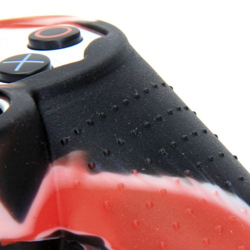 Miniatura 8 de LNIMI Skin Cover Protective Silicone Case for PS2 PS3 Controller - Black+red