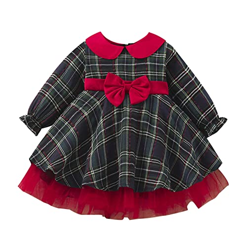 Robe de fête Noël pour fille le cadeau idéal avec nœud et volants