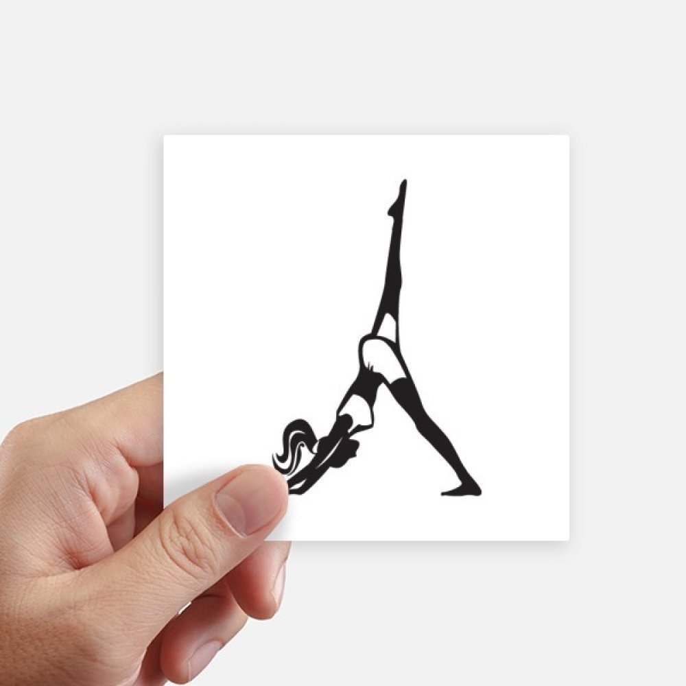 Sticker Leg Mouvement Yoga Fille pour personnaliser une valise ou un ordinateur au style sport