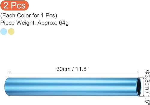 Miniatura 2 de PATIKIL Juego de bastones de pista de relé, paquete de tubo de aleación de aluminio, palo de carreras para atletismo al aire libre, herramienta de