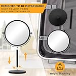 ALHAKIN 10x Magnifying Makeup Mirror, 8 Inch Tabletop Mirror Double Sided with Magnification, Swivel Make Up Mirror for Bathroom, Black - Image 5