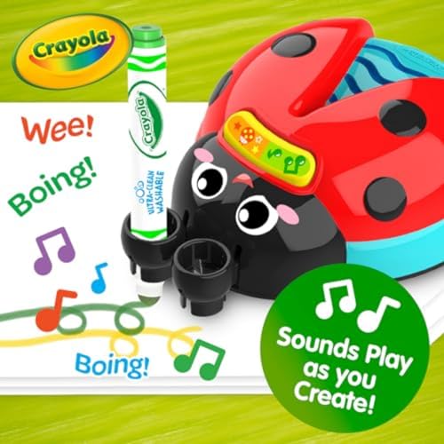 Image of Crayola Musical Color Bug, Toddler Sensory Toy, Ladybug Toy for Kids, Arts & Crafts, Gifts for Toddlers, Ages 2, 3, 4
