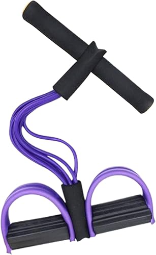 Banda de resistencia para pies, banda elástica de resistencia de ejercicio de 6 tubos, entrenamiento de estiramiento de yoga para principiantes,