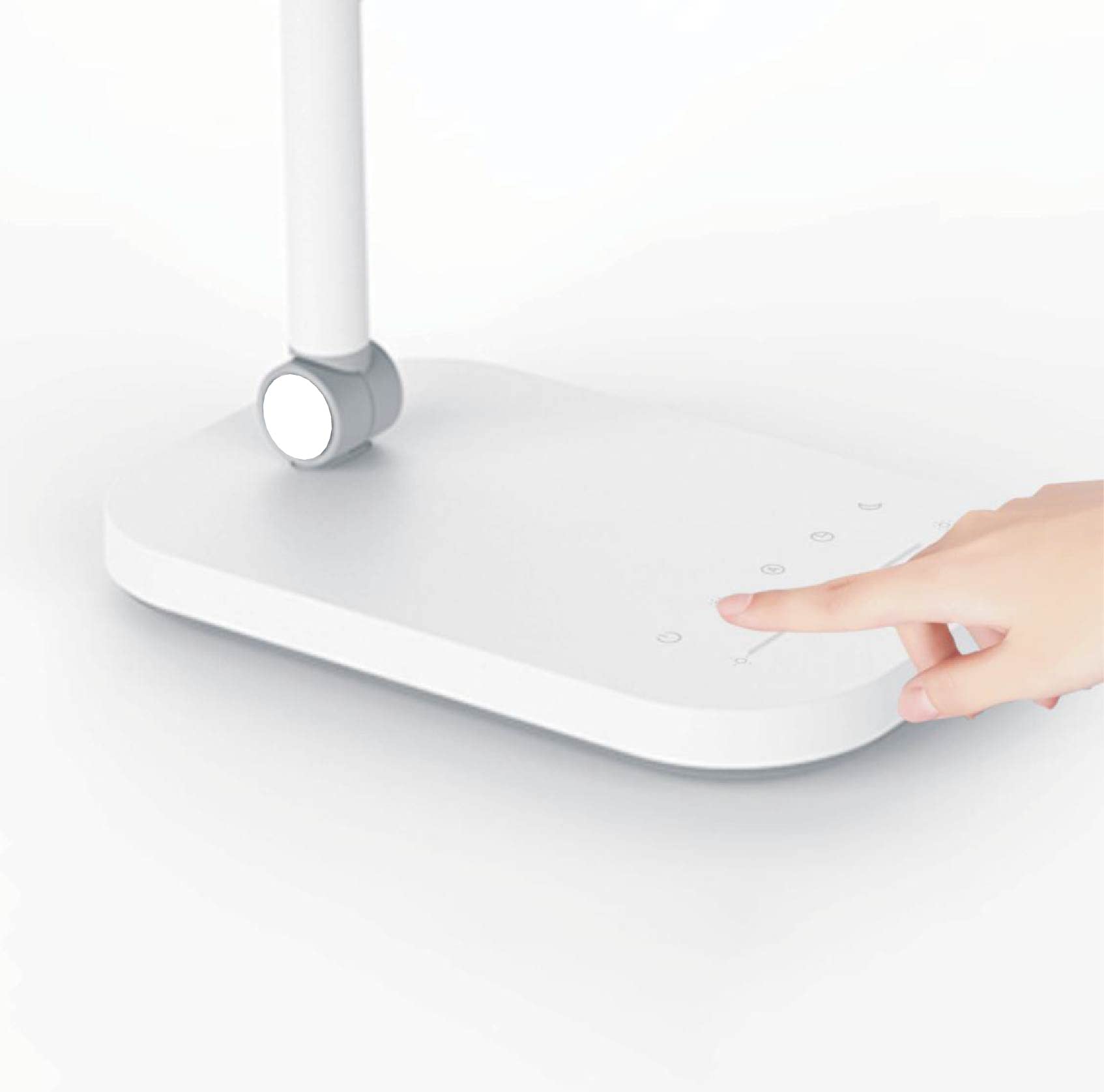 Unilux LED Schreibtischleuchte Pureline weiss, dimmbar, Helligkeitssensor und Gelenkarm