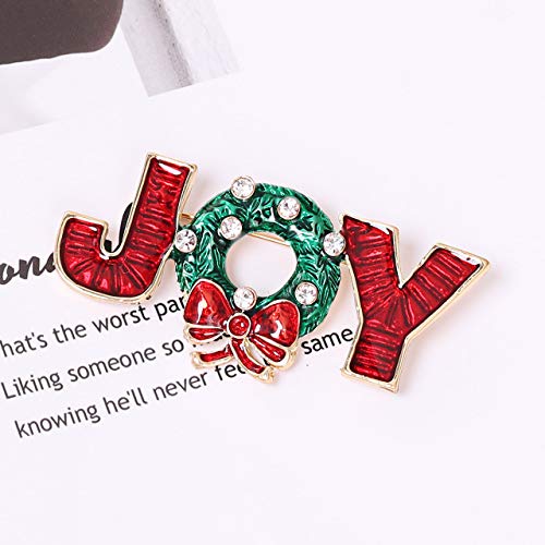 Christmas JOY Brooches Holiday Joy Pins for Women Girls Infants Brooches Pins Set (A JOY)4