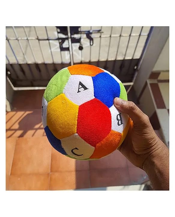 Stuffed Soft Toy Plush for Kids Baby Boy Girl Birthday Ball Soft Toy Stuffed Plush Ball Kids Birthday Gift 25 cm (ABCD) 3