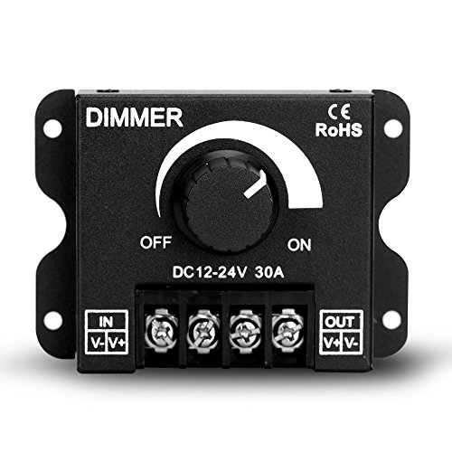 LED Dimmer DC 12V-24V Lighting Dimming Controller 30A 12 Volt 24 Volt Light