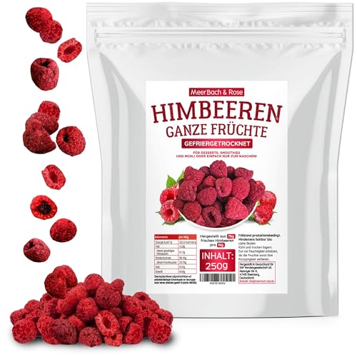 Gefriergetrocknete Himbeeren 250g Ganze Früchte OHNE Zusätze