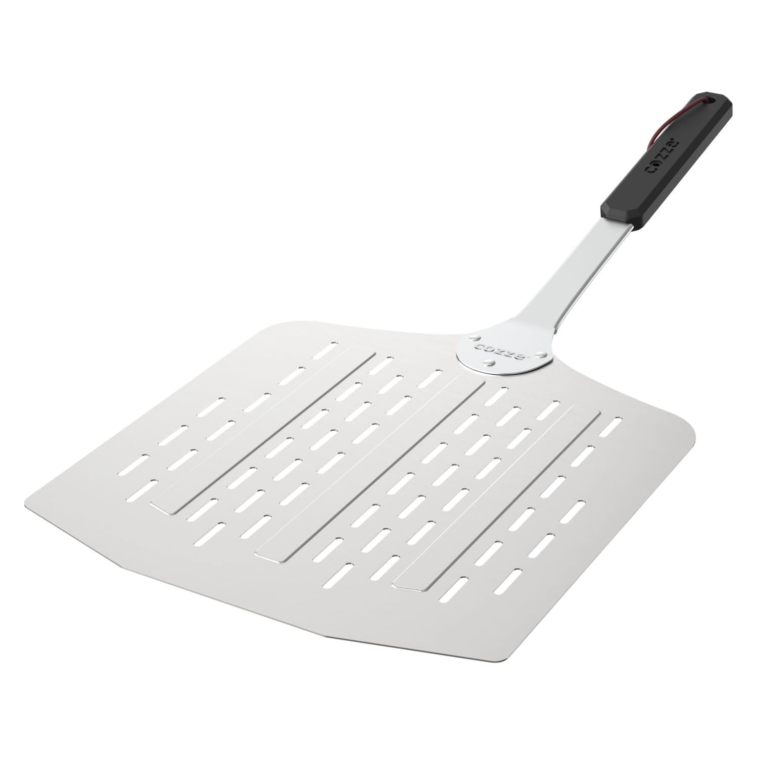 cozze® Pelle à Pizza légère avec des Trous 75 x 40 x 35 cm en Aluminium, Noir