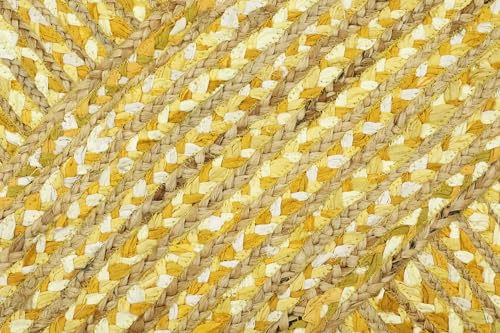Tapis tissé en jute pour la maison multicolore esprit bohème 1,5x2,4m - 8