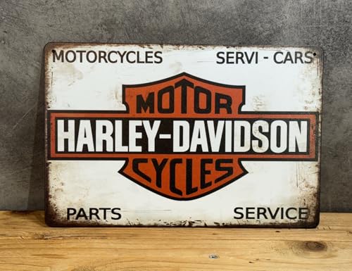 PLAK2L -Plaque Métal Vintage Décorative Harley Davidson - 30x20cm