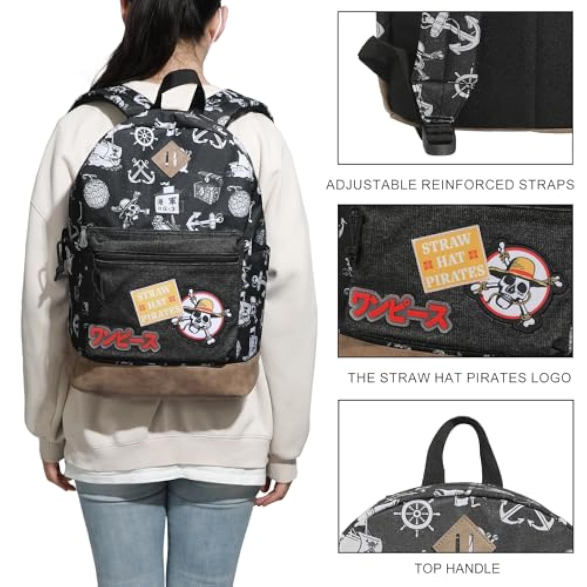 One Piece Live Action Icons Black Backpack