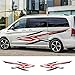 Qwldmj 2 pièces/lot Autocollants de Voiture pour Mercedes Benz Vito Classe V Viano W447 WV639 W638 Camping-Car Graphiques décalcomanies en Vinyle Accessoires de réglage
