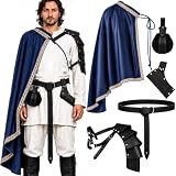 Medieval Costume Accessories Men - 5PCS Renaissance Knight Outfit Set
