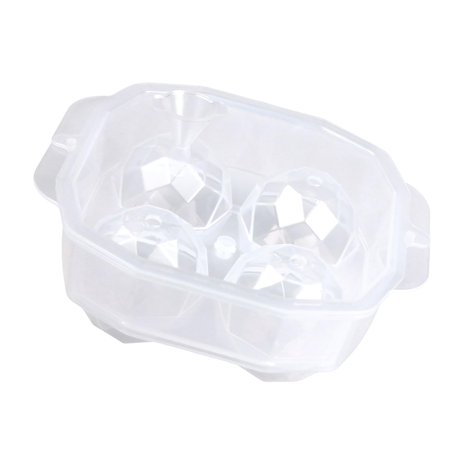 TFAOYS Creative Round Crystal Shape Ice Cubes Maker Tray with Lid for Whiskeys Ice Ball and Cocktails Ideal for Club and Restaurants Cubes Mold