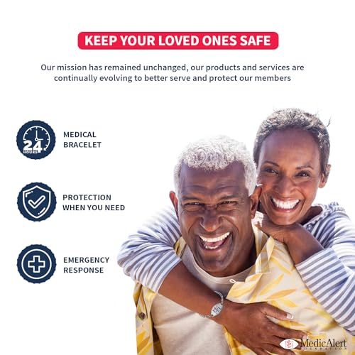 MEDICALERT Foundation Classic Petite Embossed Medical ID Bracelet Stainless Steel for Men and Women with Free Custom Engraving - 8 Inches