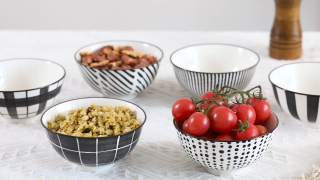 Amazon.com | Cereal Bowl Porcelain Soup Bowls - Ceramic Bowl Set