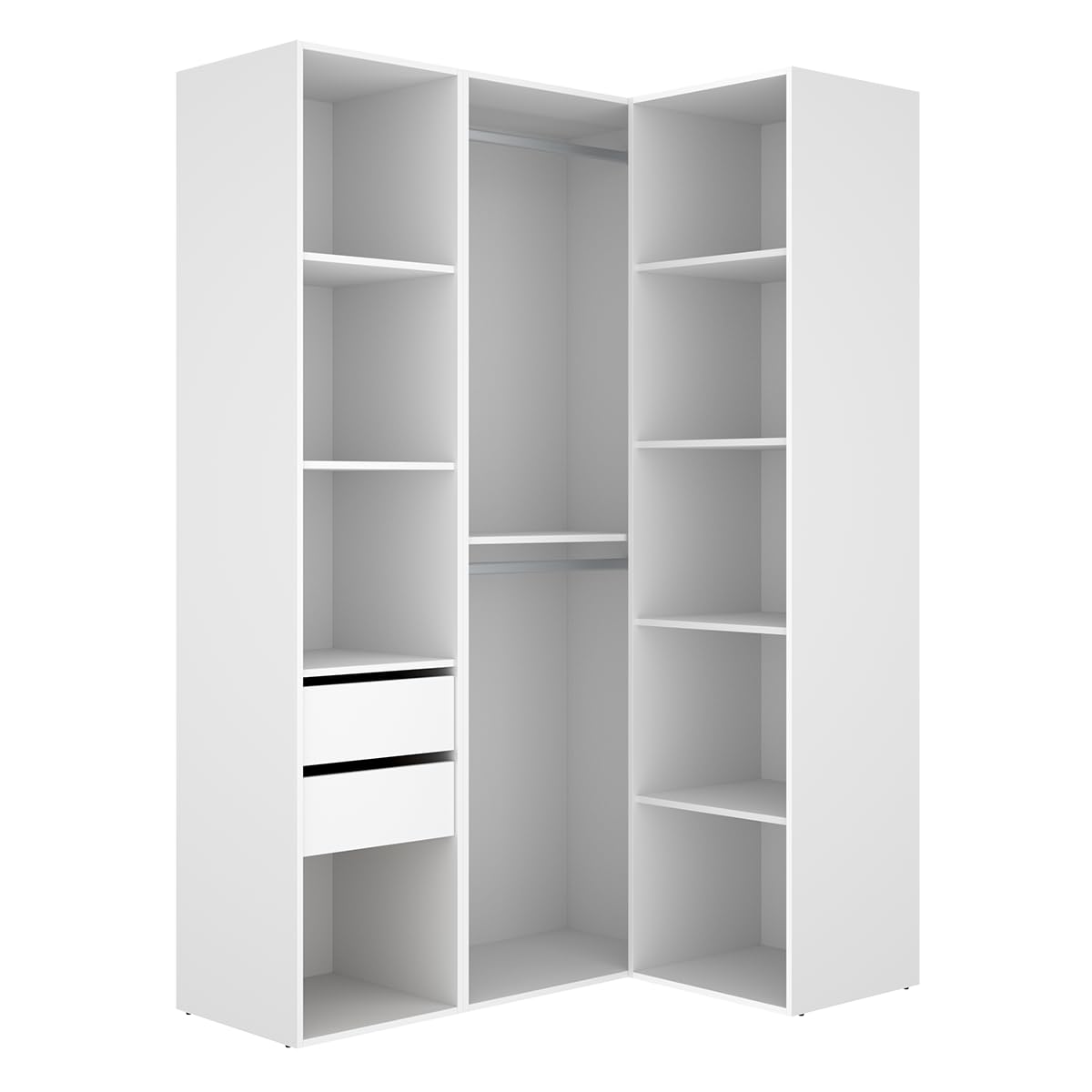 DEKIT Grupo RIMOBEL-Conjunto Armario-VESTIDOR Rincon con Trasera Reversible