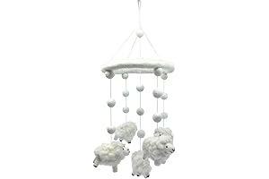 Wool Sheep Lamb Nursery Mobile for Baby Room