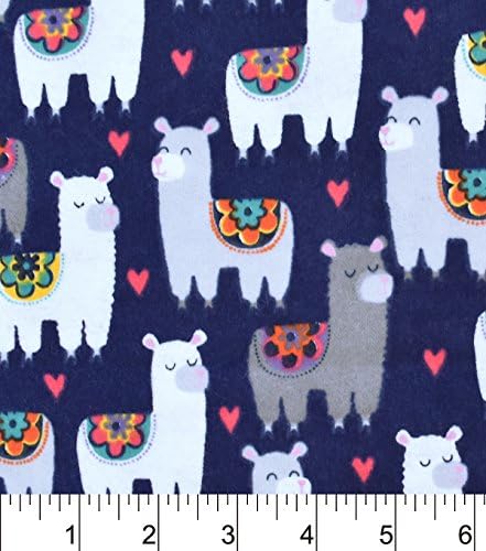 Flannel Patterned Llamas Fabric