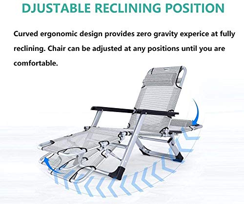 Chaise longue jardin zero gravity pliante et inclinable pour terrasse