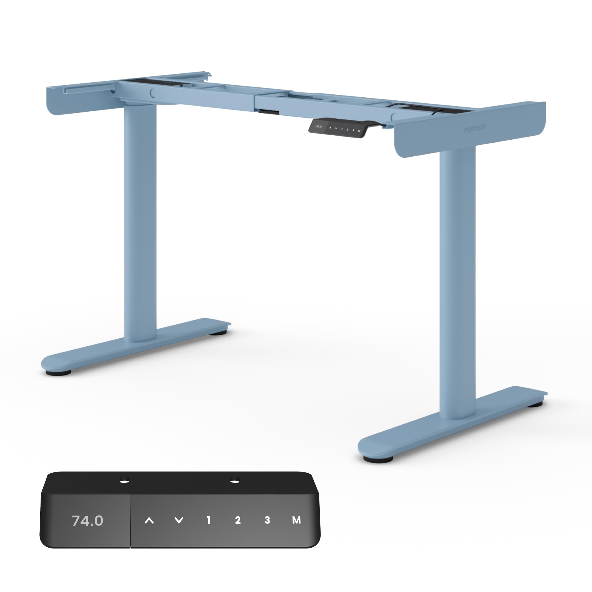 Ergotopia Desktopia One – Höhenverstellbarer Schreibtisch Gestell, Elektrisch höhenverstellbares Tischgestell, TÜV-geprüft, Schreibtisch höhenverstellbar mit Doppelmotor-System, 7 Jahre Garantie