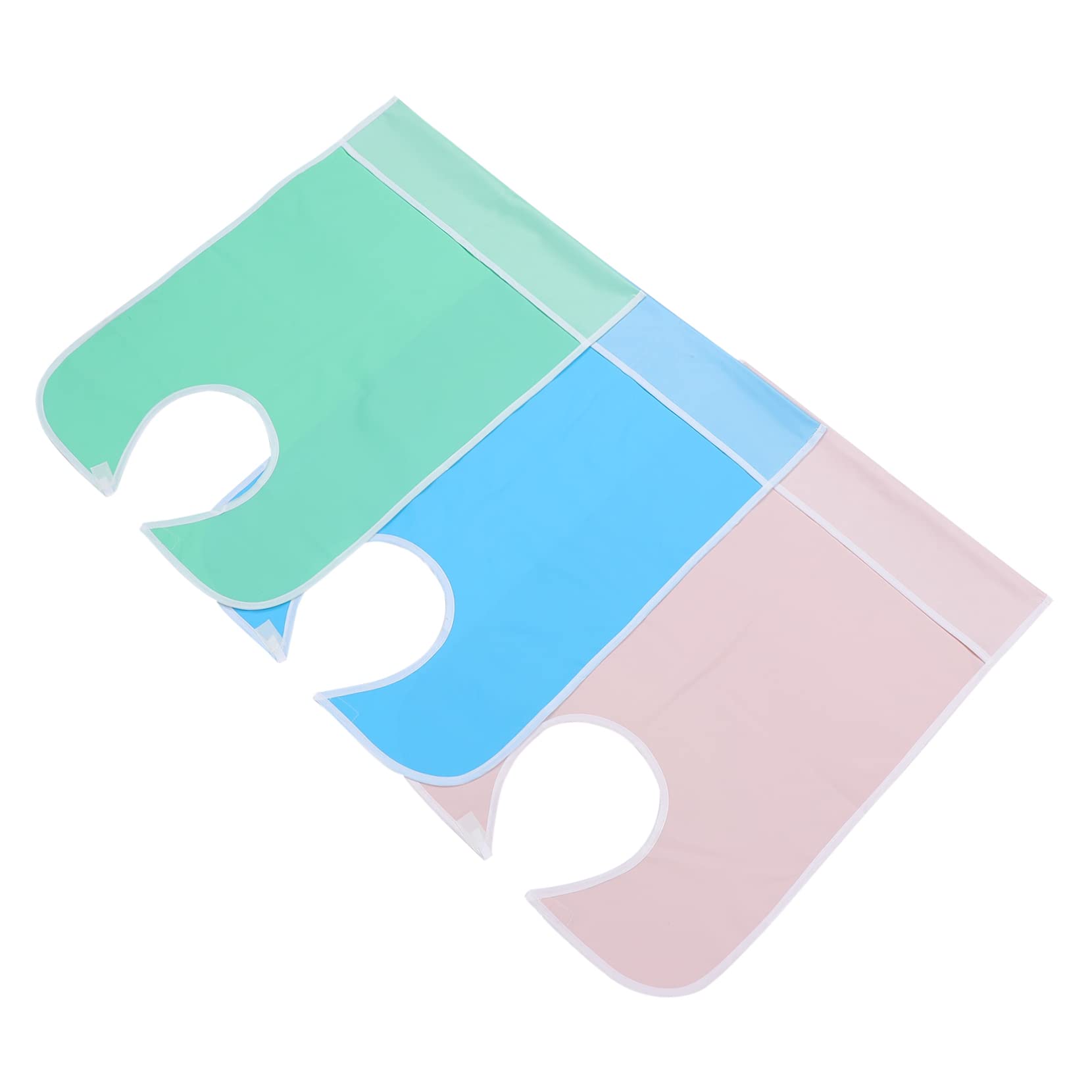 3stücke Lätzchen für Erwachsene aus Wasserdichtem Material Wiederverwendbar und Waschbar zum Essen für Kleiderschutz Zufällige Farbe