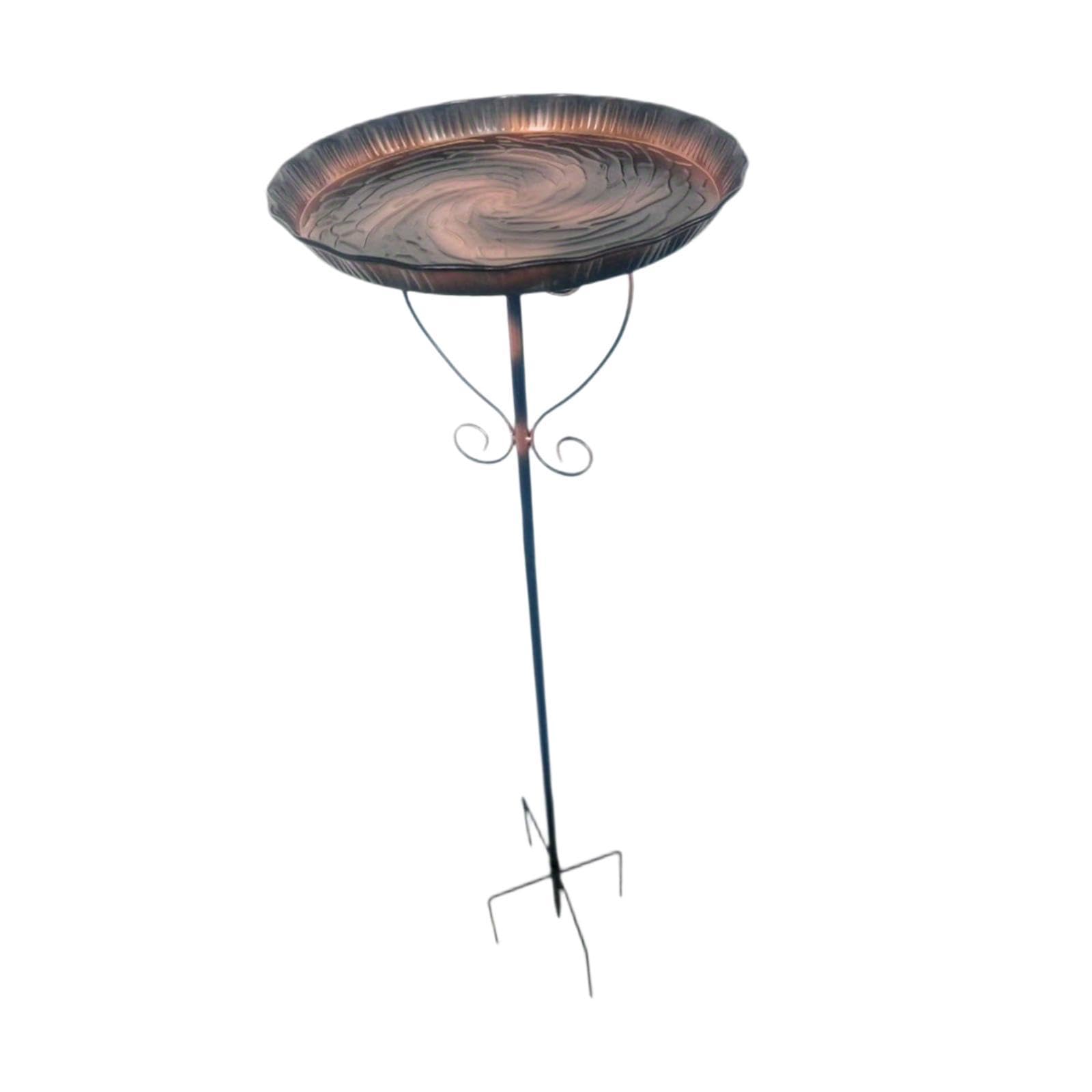 predolo Vasca per Uccelli da Giardino, Diametro 10", Facile da installare, Design Vintage, mangiatoia per Uccelli, Base a 5 Punte, per Esterni,