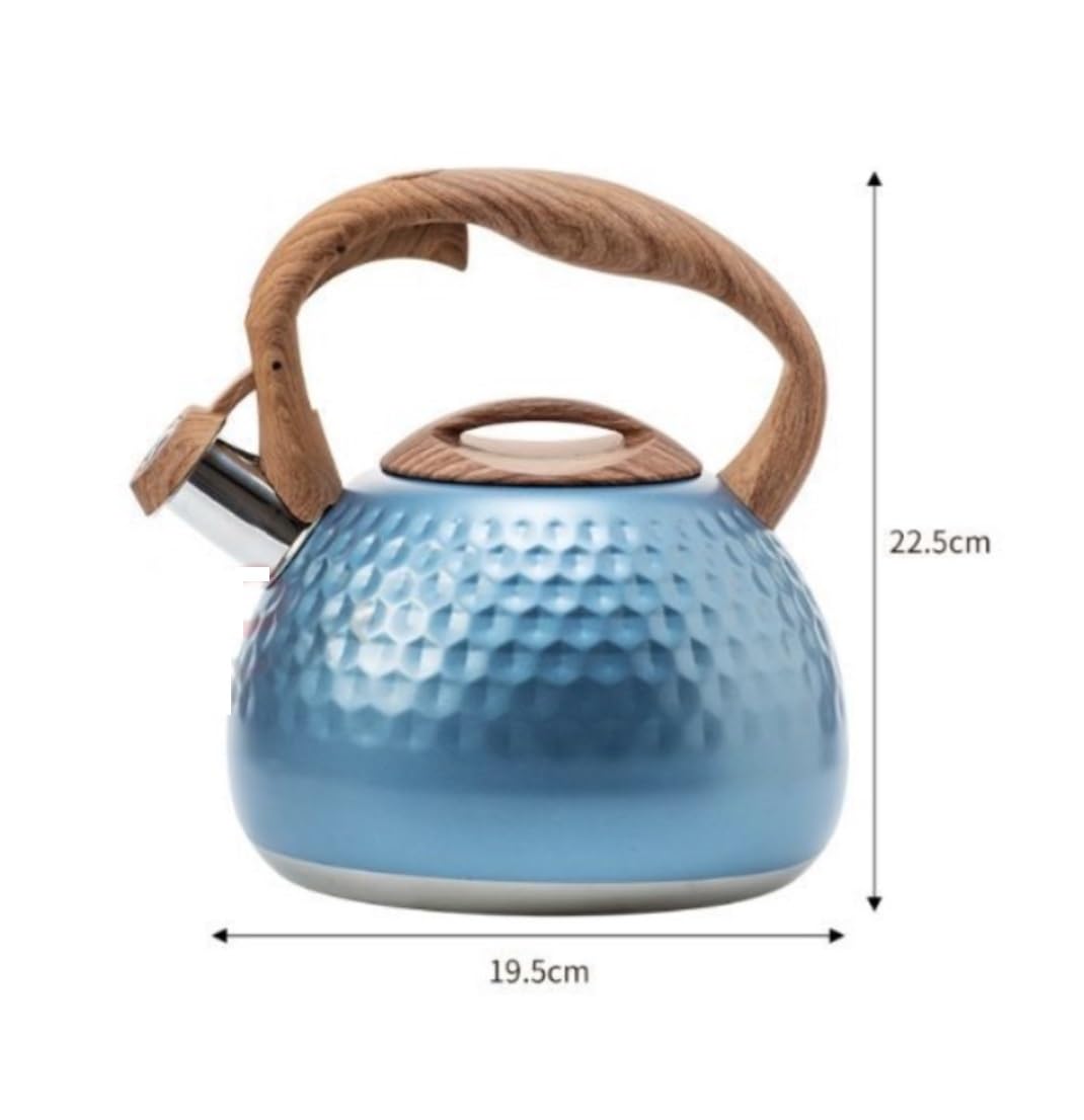 Tetera Hervidor De Agua Hervidor de té silbante 2,8 l, Tetera con Silbato Acero Inoxidable, para Estufa, para Cocina inducción Gas Teteras para Te