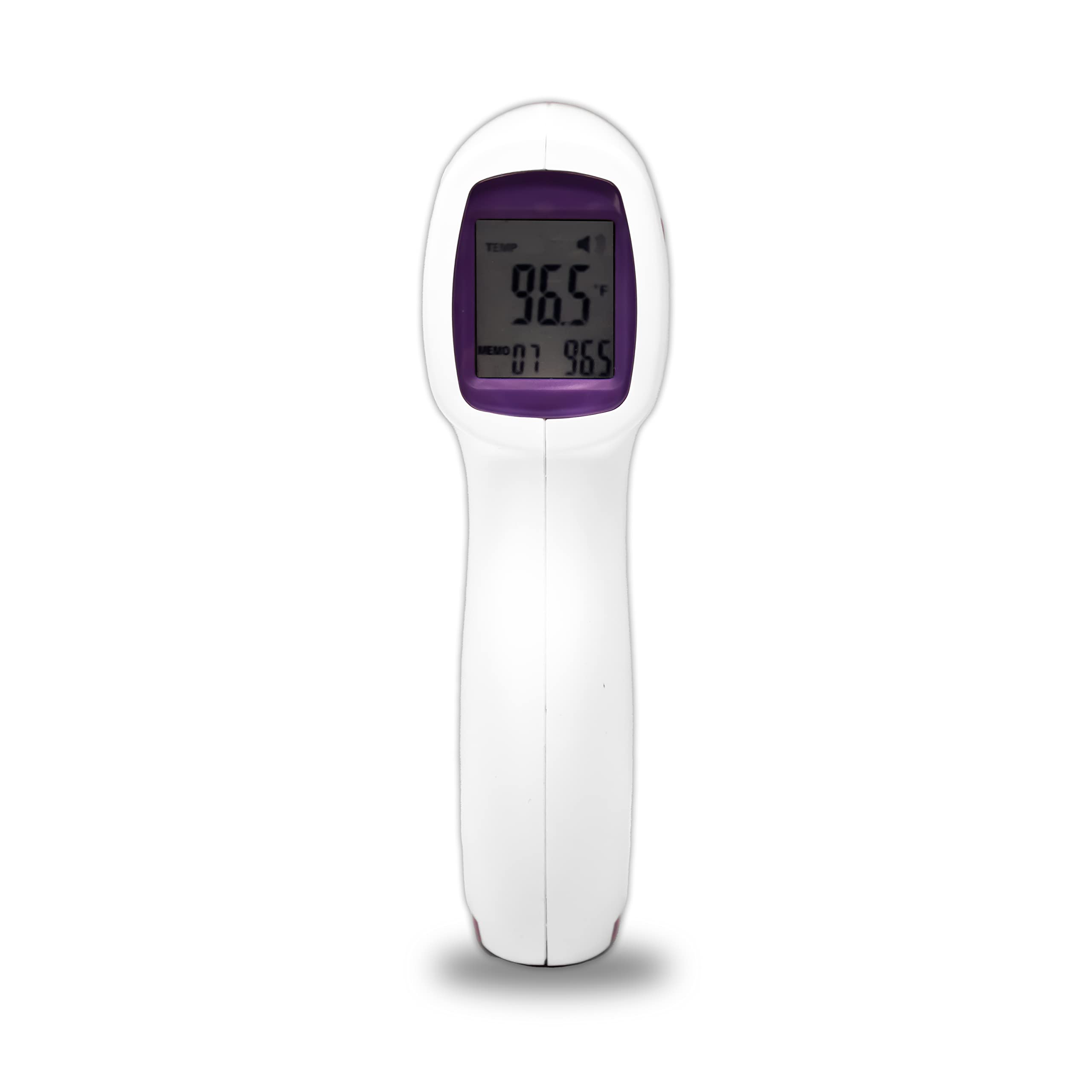 Termómetro infrarrojo digital sin contacto – Termómetro láser para detección de fiebre temperatura con pantalla – Luz verde, amarilla y roja – Uso médico, hogar, niños, empresa – Termoscanner