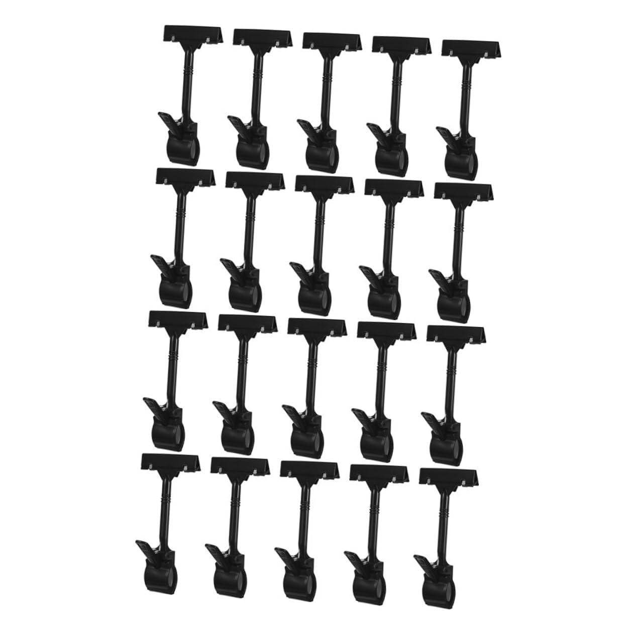 PartyKindom 21pezzi Clip Rotanti in Plastica per Cartellini Prezzi Porta Cartellini Clip per Esposizione Cartelli Prezzi Adatto per Negozi al Dettaglio Supermercati e Espositori Frutta