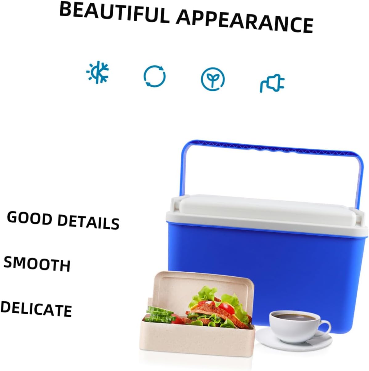 Garneck Picnic Set Large Size Insulated Cooler Picnic Basket with Handle Portable Food Warmer Lunch Box