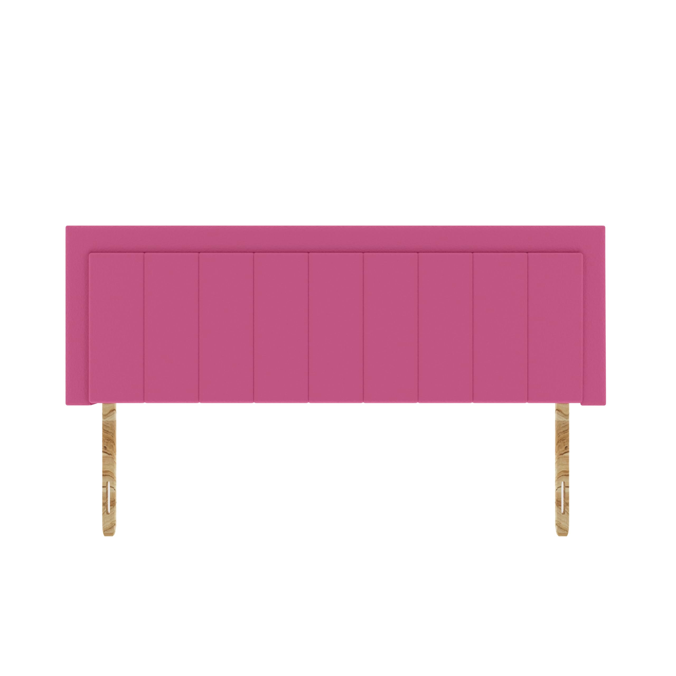 SANA SLEEP Cairo Naple Suede HeadBoard - Luxury 20" Upholstered Design for Divan Beds - Multiple Fabric Options for Bedroom and Hotel Furniture- 5FT King Size - Pink — image 1