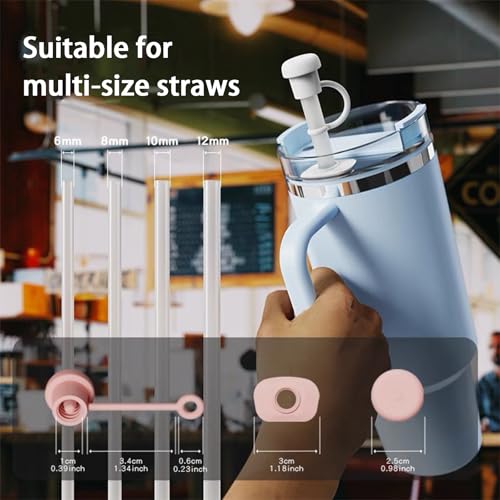 Image of Silicone Spill Stopper Kit for 30 Oz and 40 Oz Tumblers, 2 Sets | Includes 2 Straw Covers, 2 Round Stoppers And 2 Square Lid Plugs For Compatible 2.0 Lids; Check Lid Design Before Purchase