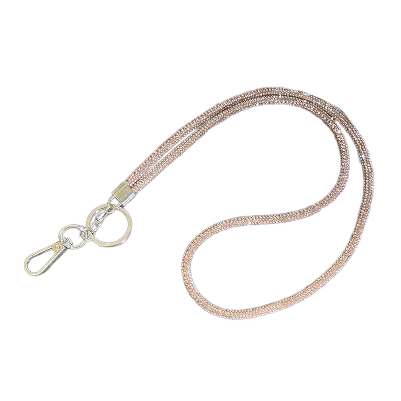 NEWFT Crystal Cellphone Cord Rhinestones Phone Lanyard Fashionable Crossbody Chain for Mobiles Versatile Keychain Accessory