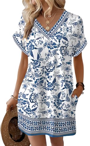 WIHOLL Dresses for Women 2025 Casual Summer Tshirt Dress Wedding Guest Dresses Short Sleeve Fashion Beach Vacation Clothes - Image 5