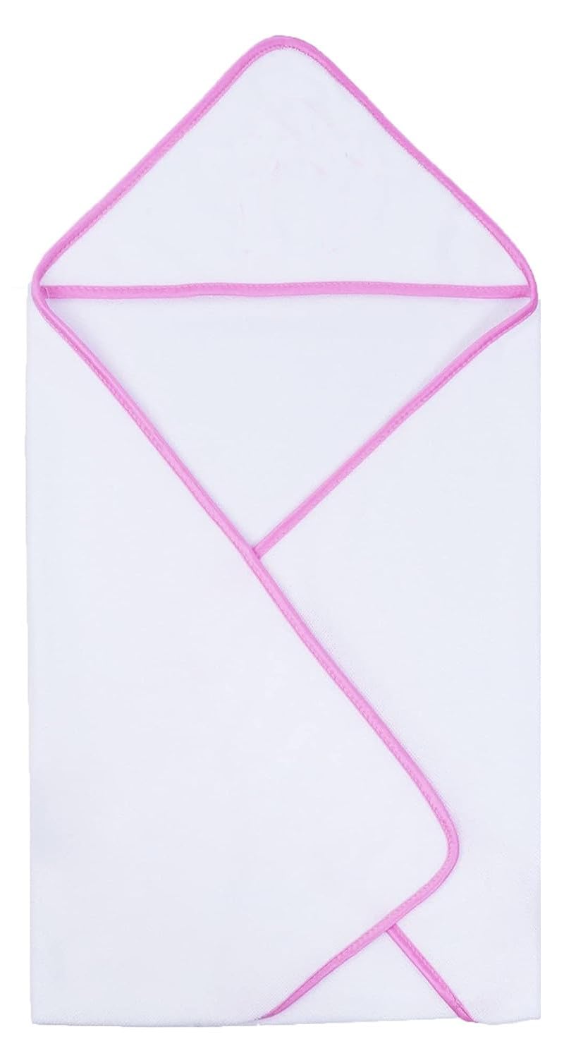 Fuller Earth Premium Baby Bath Towel - Ultra Absorbent - Ultra Soft Hooded Towels for Babies, Toddler, Infant - Newborn Essential -Perfect Baby 100% terry Bath Shower Towel for Boy Girl (Pink)