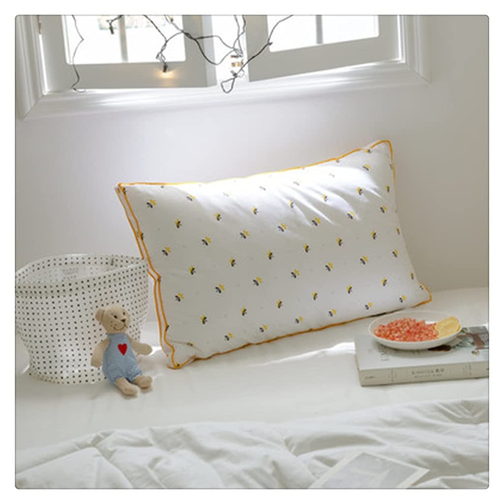 MFJGHU Cartoon Adult Small Fresh Cervical Pillow for Single Student Dormitory Washable Velvet Pillowcase(Style C)