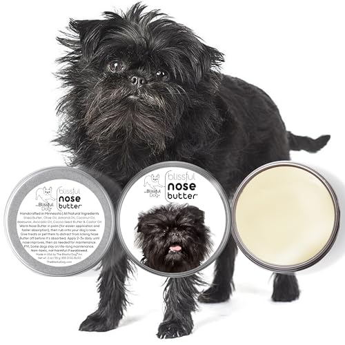Image of The Blissful Dog Affenpinscher Nose Butter for Dry, Cracked Skin, Lick-Safe Dog Nose Balm with Moisturizing Shea Butter, Almond, Olive, and Essential Oils, Pet Supplies, Uncented, 1 oz.
