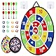 Dartscheibe für Kinder Set, 29 Zoll Doppelseitige Dartscheibe mit 12 Klebrigen Bällen, 12 Darts, geeignet für Indoor und Outdoor Wurfspiel Kinder, Kinder von 3 bis 12 Jahren