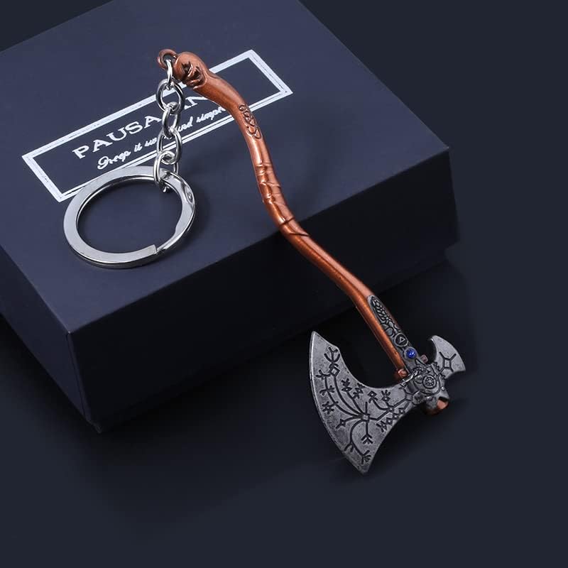 Miniatura 5 de Mullike God Of War Keychain Kratos Leviathan Axe Keychain Blades of Chaos Keychain Gifts for Men Teens Game Fan