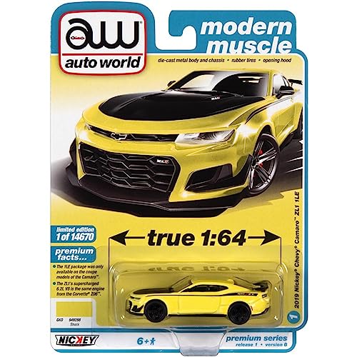 2019 Chevy Camaro Nickey ZL1 1LE Modelo Escala 1/64 miniatura 3